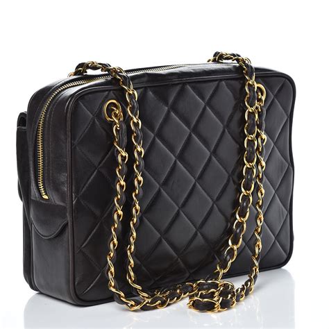 chanel puffer tote|chanel lambskin bag.